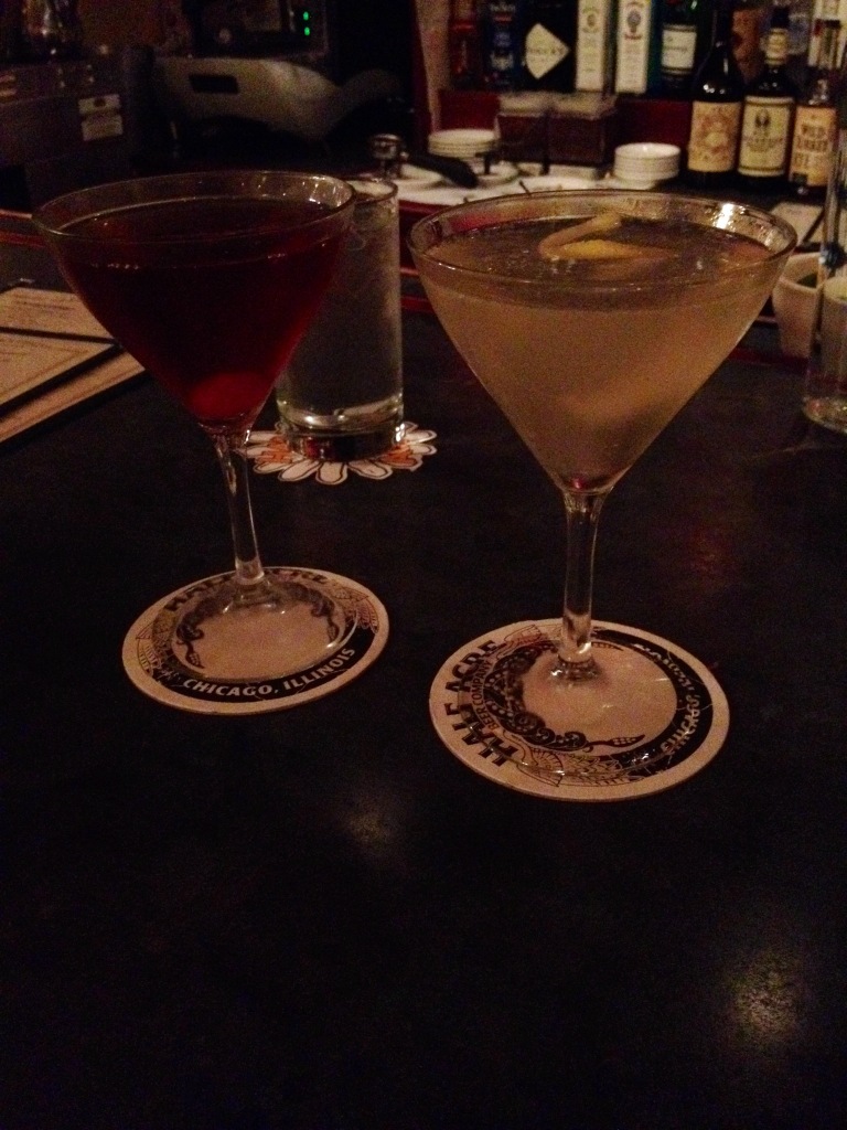 Date night drinks at Le Bouchon Chicago.